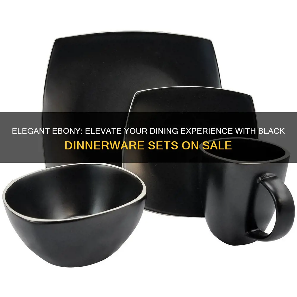 black dinnerware sets sale