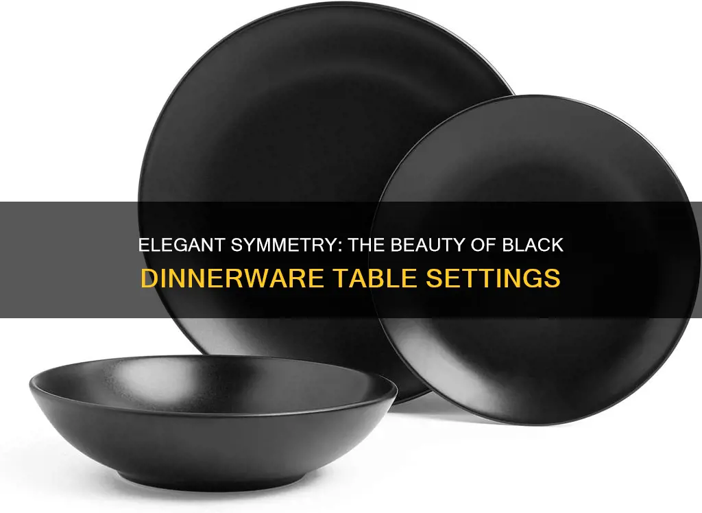 black dinnerware table setting