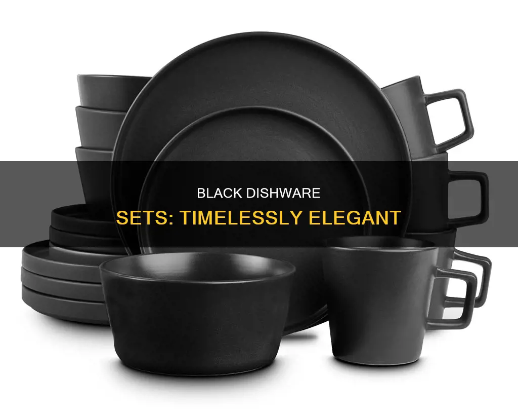 black dishware sets