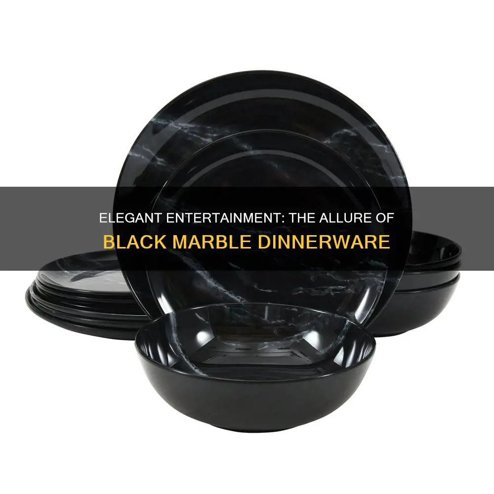 black marble dinnerware set