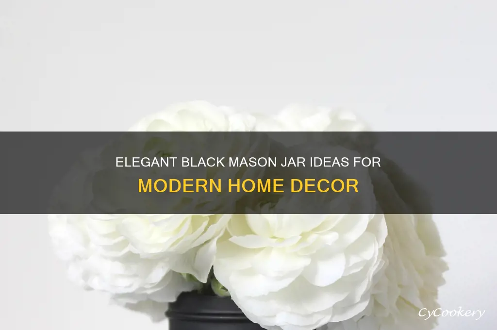 black mason jar
