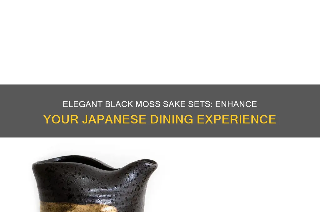 black moss sake sets