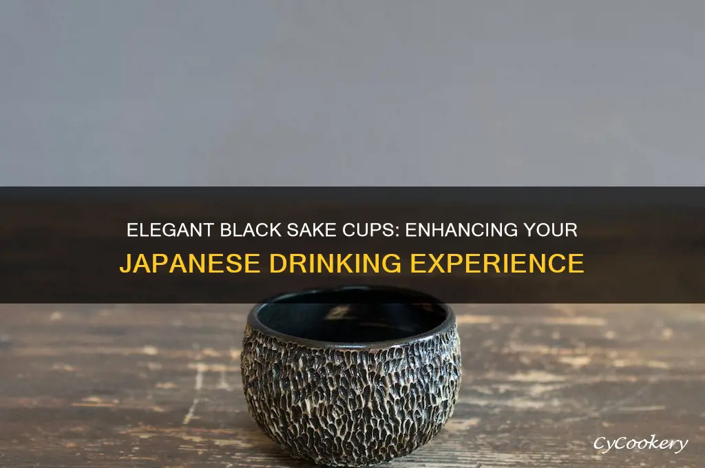 black sake cups