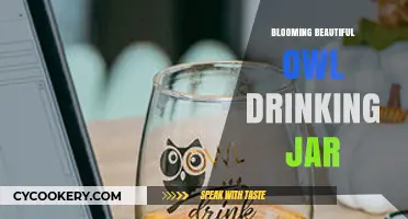 Charming Owl Drinking Jar: A Blooming Beautiful Garden Accessory