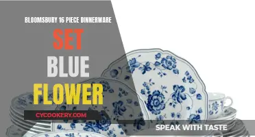 Blue Blooms" – A Dining Table's Dream: The Bloomsbury 16-Piece Dinnerware Se