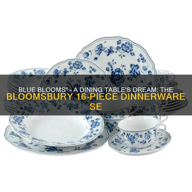 bloomsbury 16 piece dinnerware set blue flower