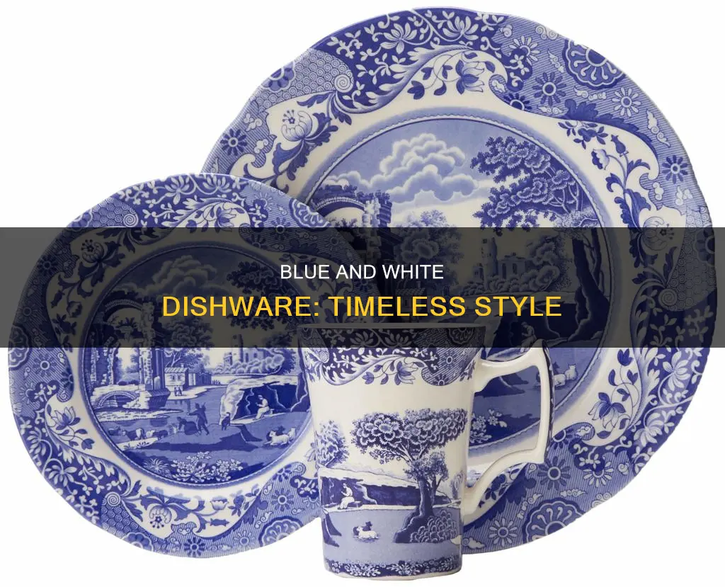 blue and white dish sets