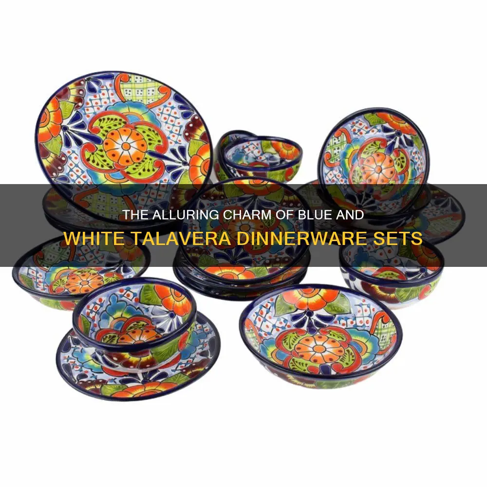 blue and white talavera dinnerware sets