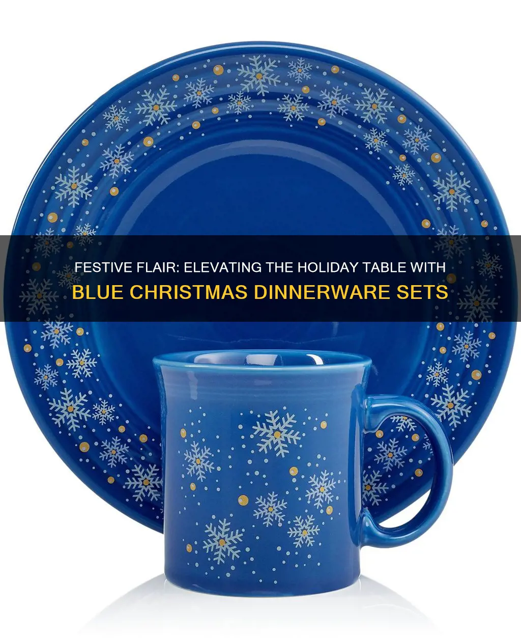 blue christmas dinnerware sets