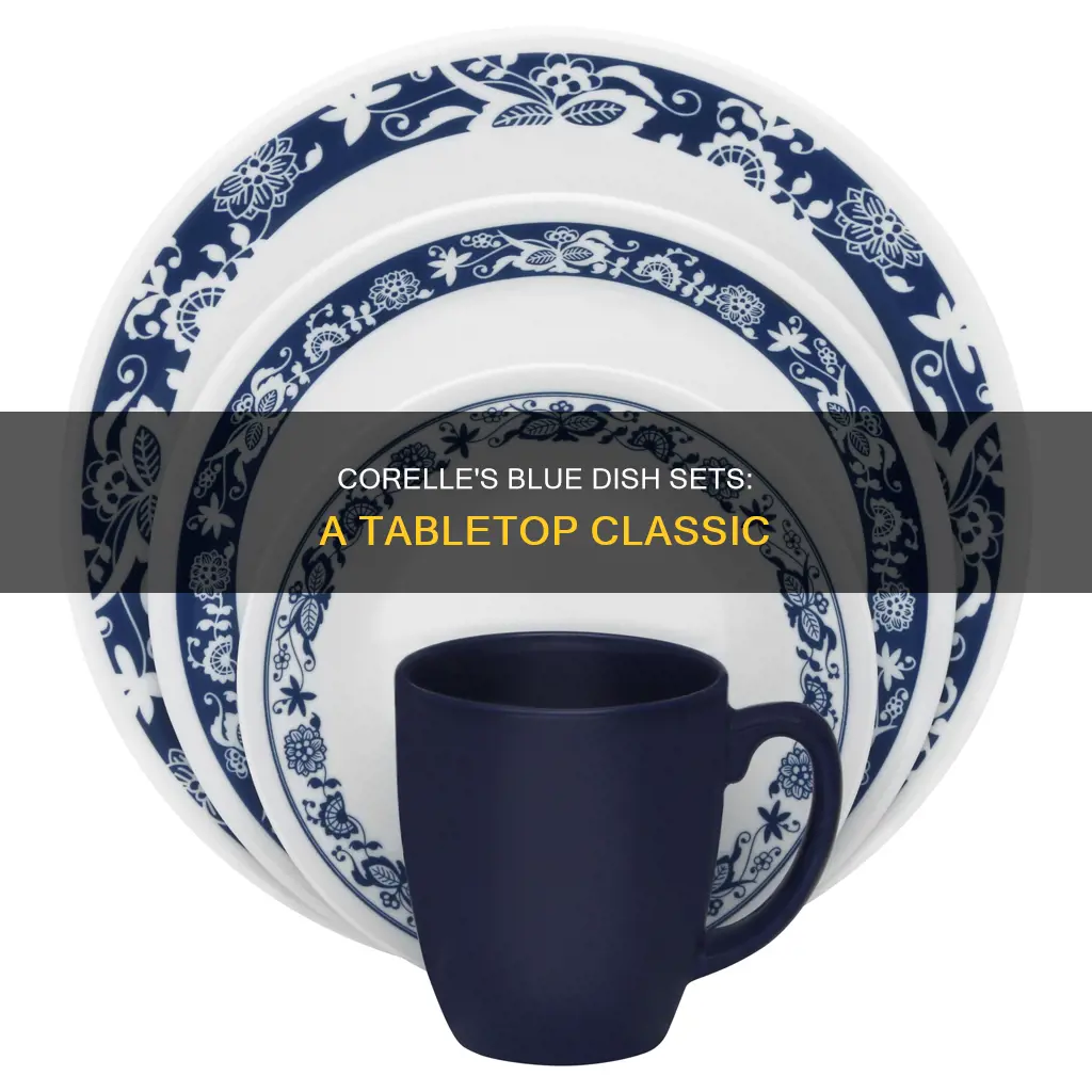 blue corelle dish sets