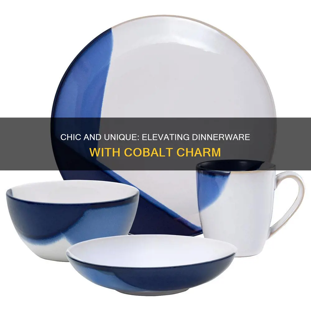 blue dinnerware sets clearance