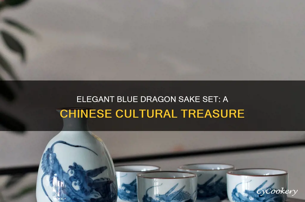 blue dragon sake set china