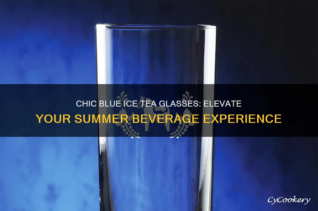 blue ice tea glasses
