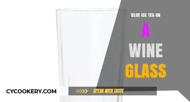 Elegant Blue Ice Tea: Perfectly Served in a Wine Glass