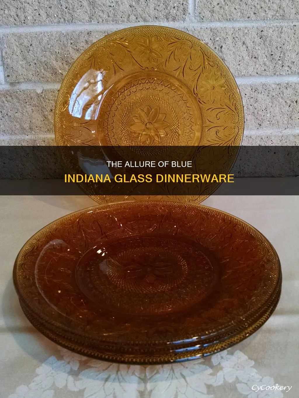 blue indiana glass dinnerware set