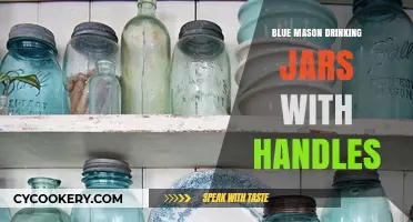 Stylish Blue Mason Jars with Handles: Perfect for Beverages