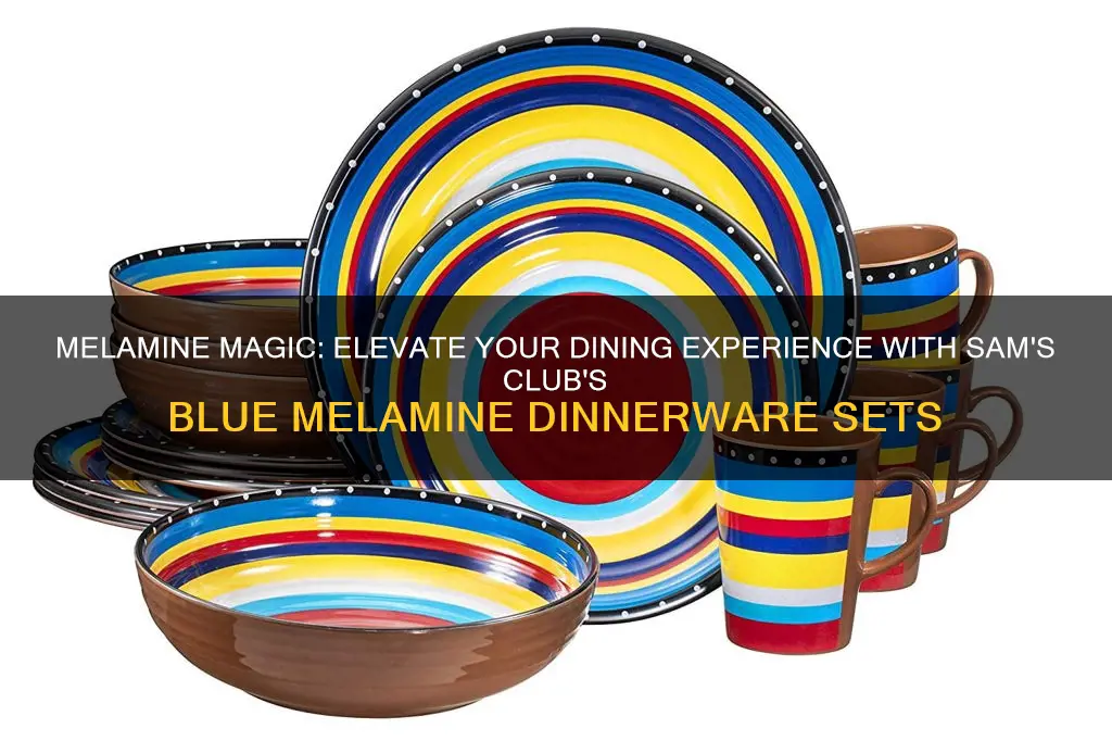 blue melamine dinnerware sets sam