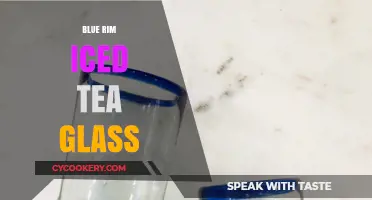 Chic Blue Rim Iced Tea Glass: Elevate Your Summer Sips