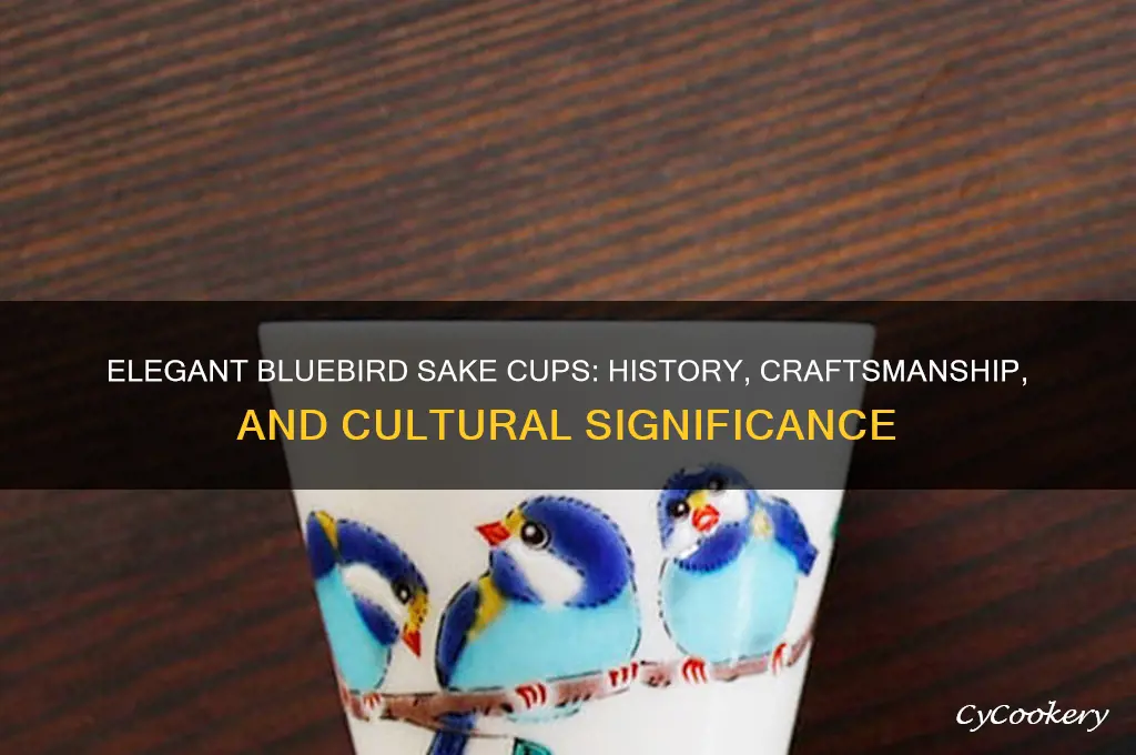 bluebird sake cups