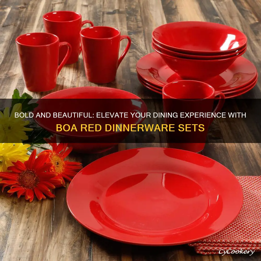 boa red dinnerware sets