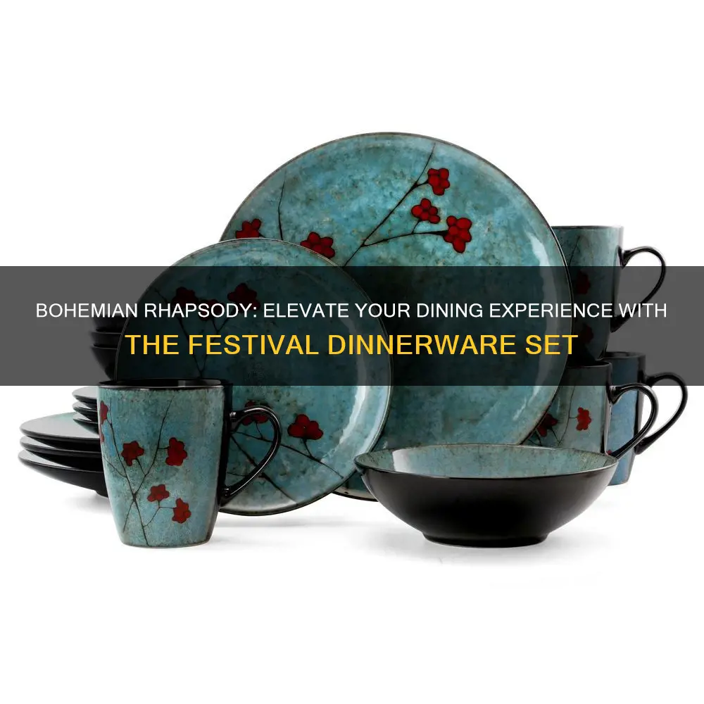 bohemian festival 16 piece dinnerware set