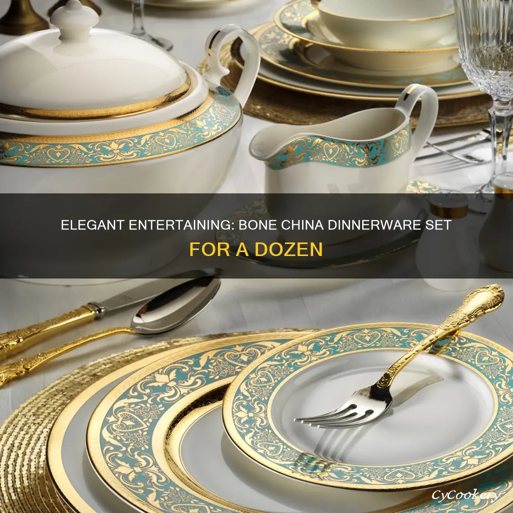 bone china dinnerware set for 12