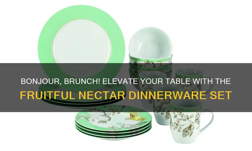 bonjour fruitful nectar 16 pc dinnerware set