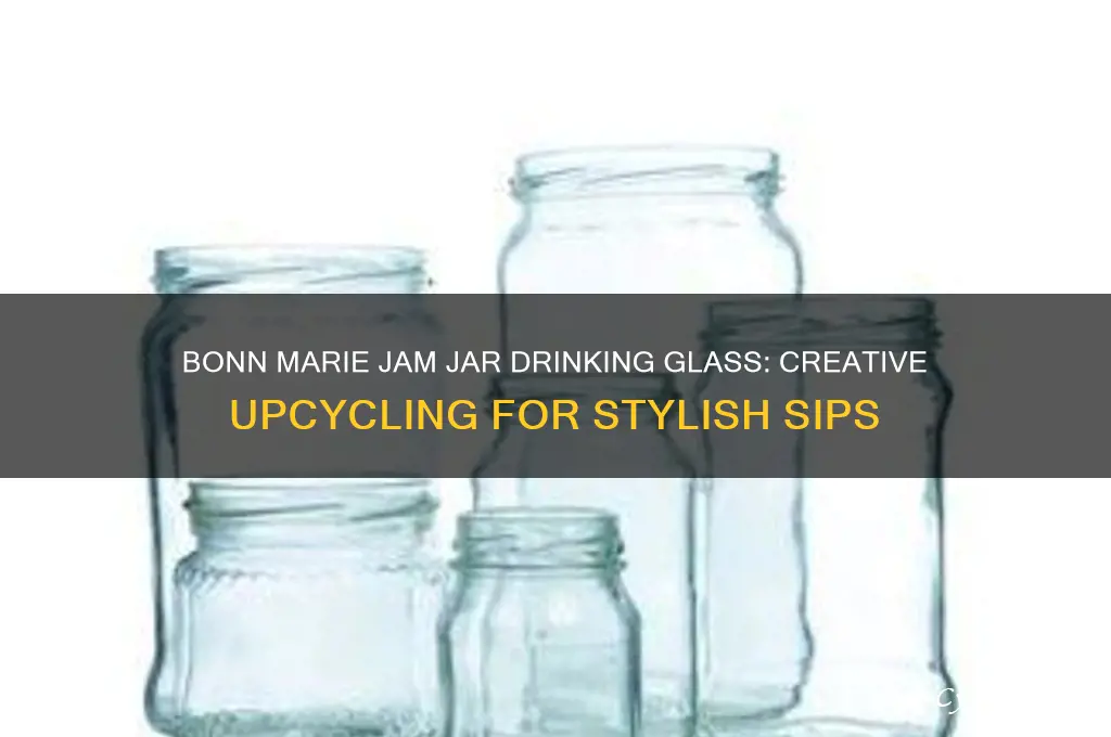 bonn marie jam jar drinking glass
