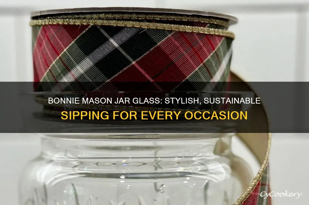 bonnie mason jar drinking glass