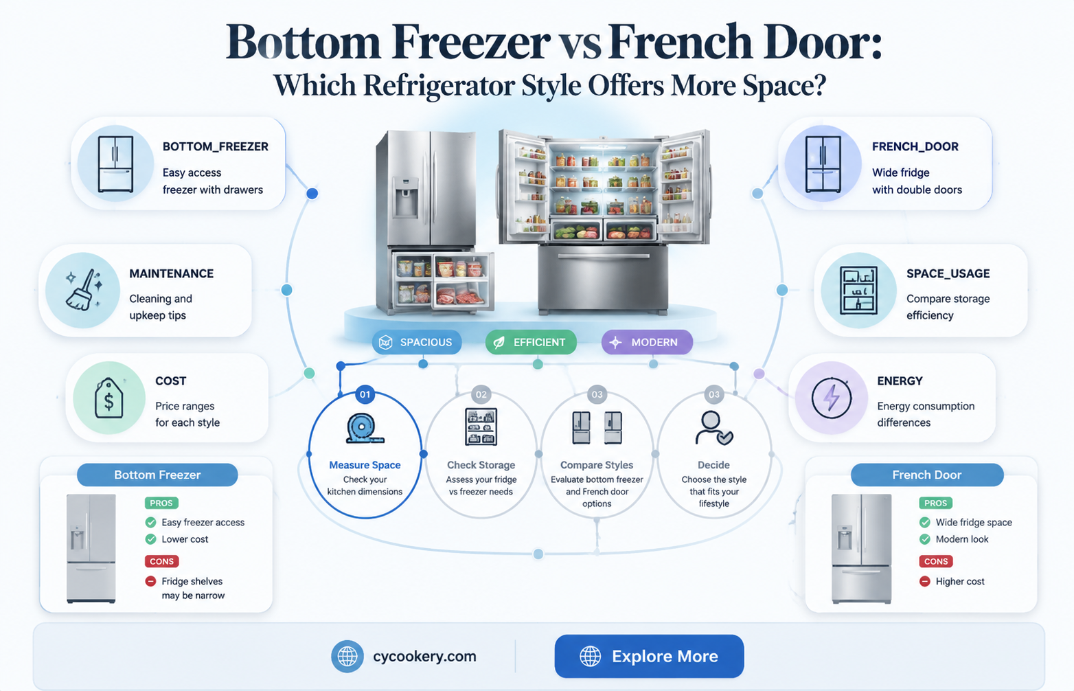 are bottom freezer refrigerator bigger than french door