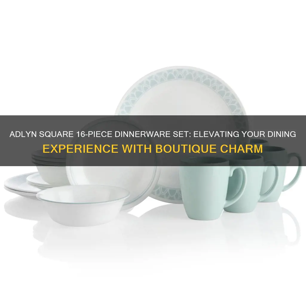 boutique adlyn square 16 piece dinnerware set