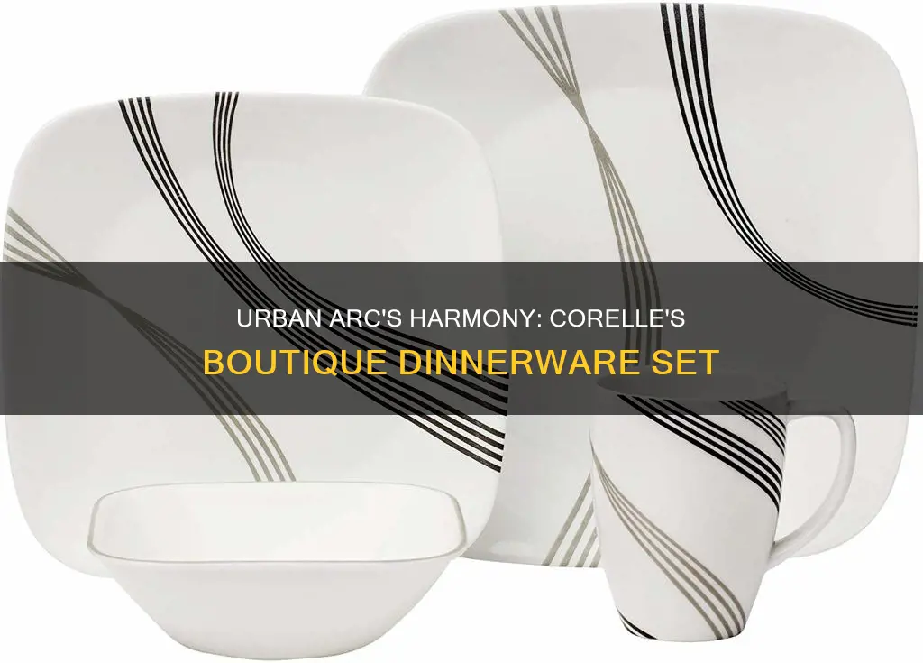 boutique corelle 16 pc dinnerware set urban arc