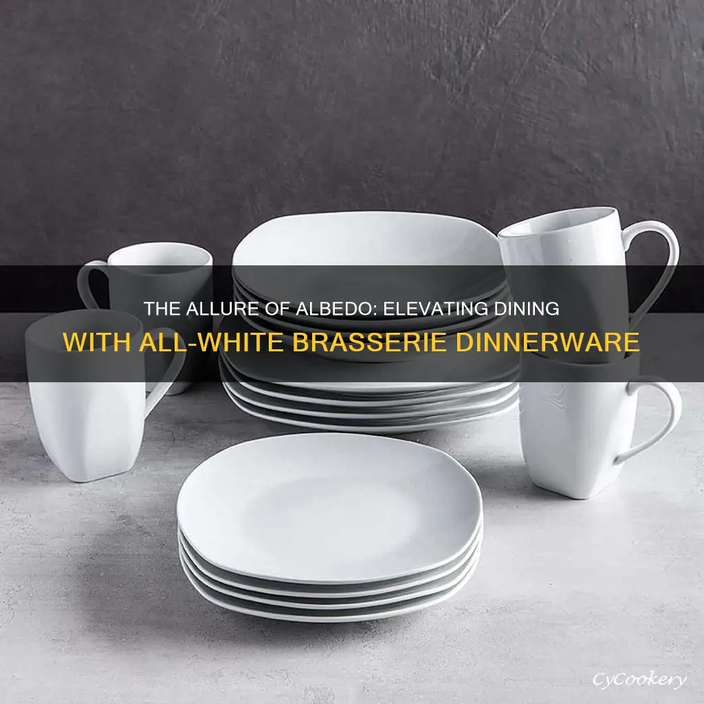 brasserie all white dinnerware place settings