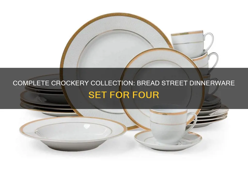 bread street 16 piece dinnerware set service for 4