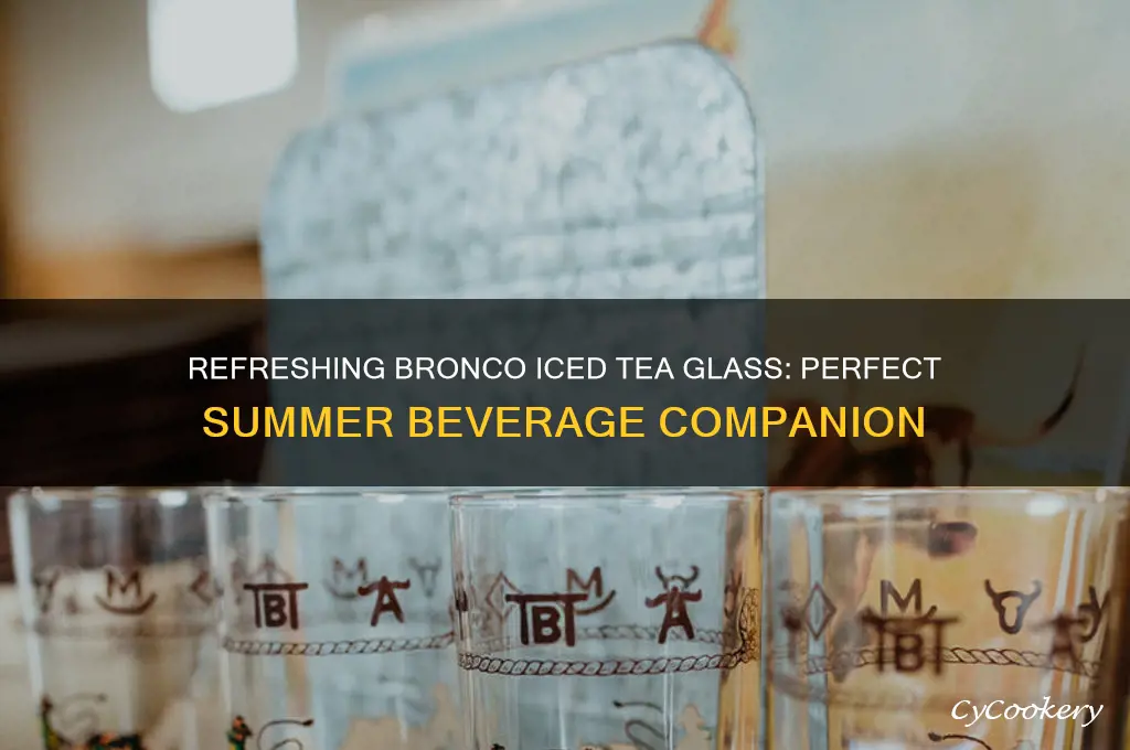 bronco iced tea glass