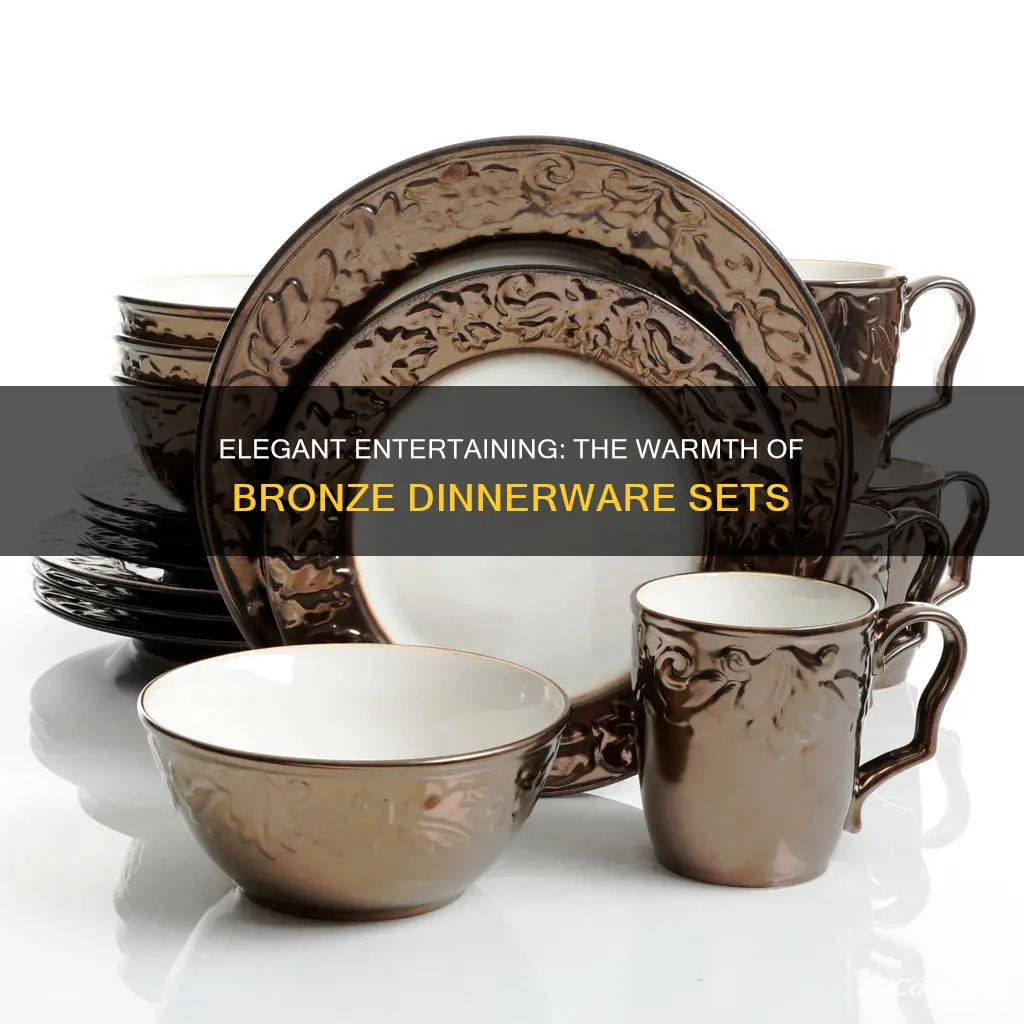 bronze dinnerware set