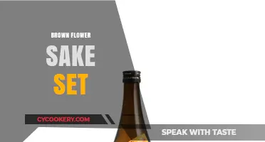 Elegant Brown Flower Sake Set: Perfect for Traditional Japanese Dining