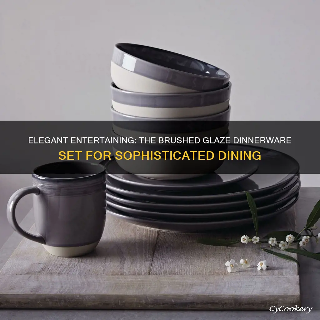 brushed glaze 16-piece dinnerware set