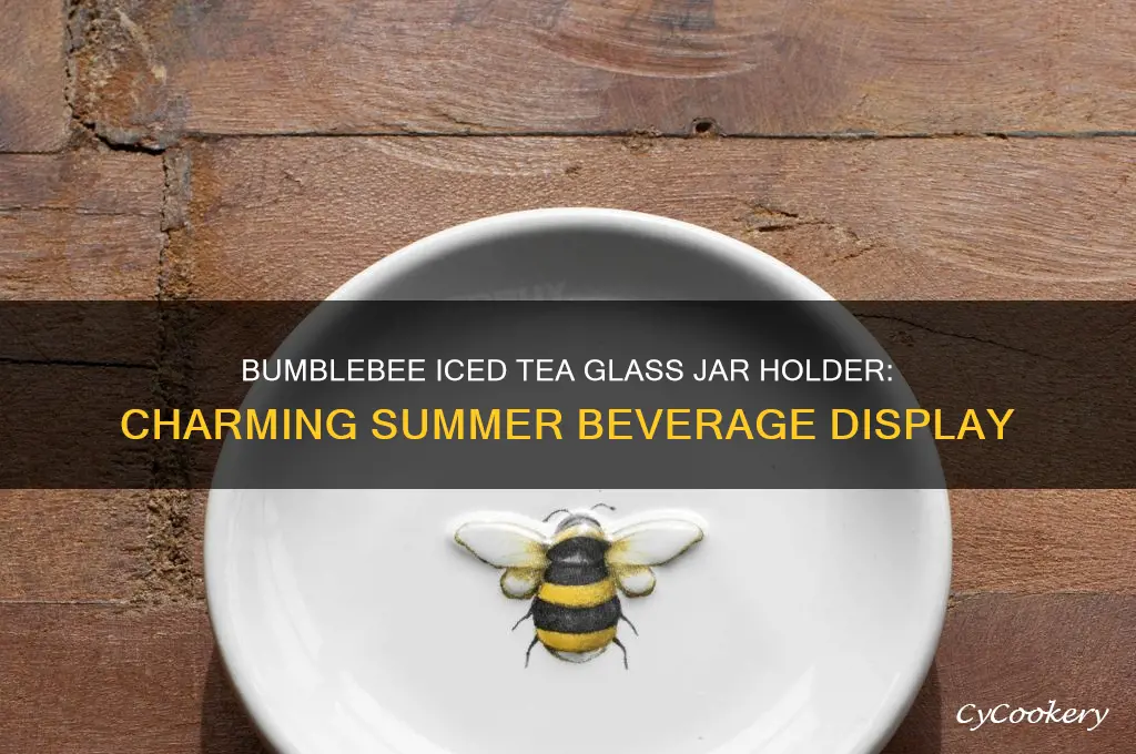 bumblebee iced tea glass jar holder