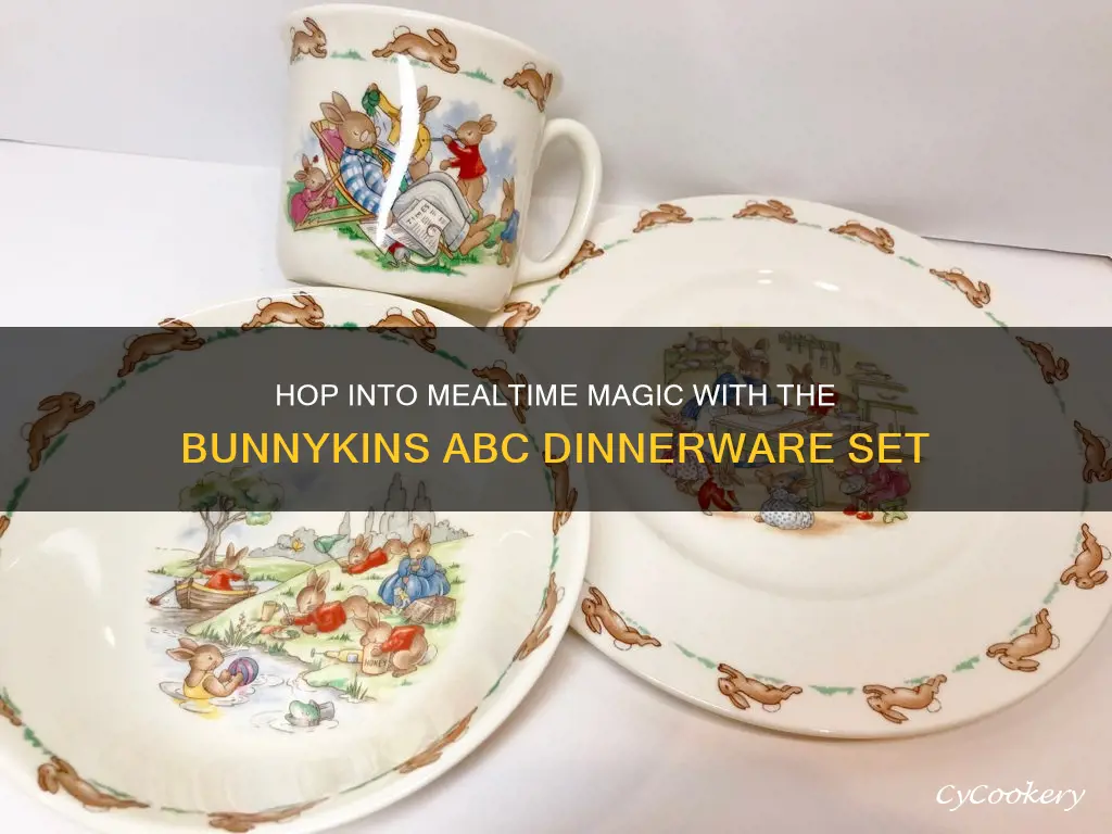 bunnykins abc 5-piece dinnerware set