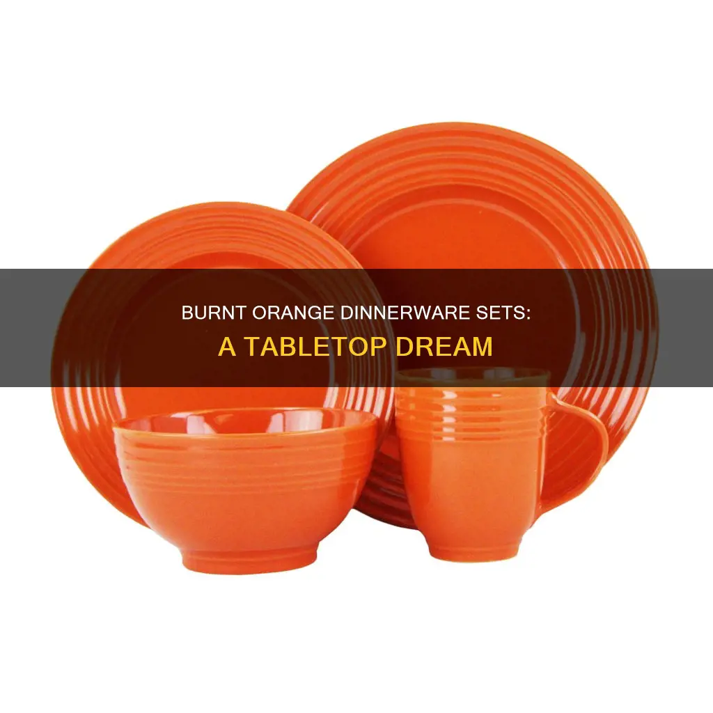 burnt orange dinnerware sets