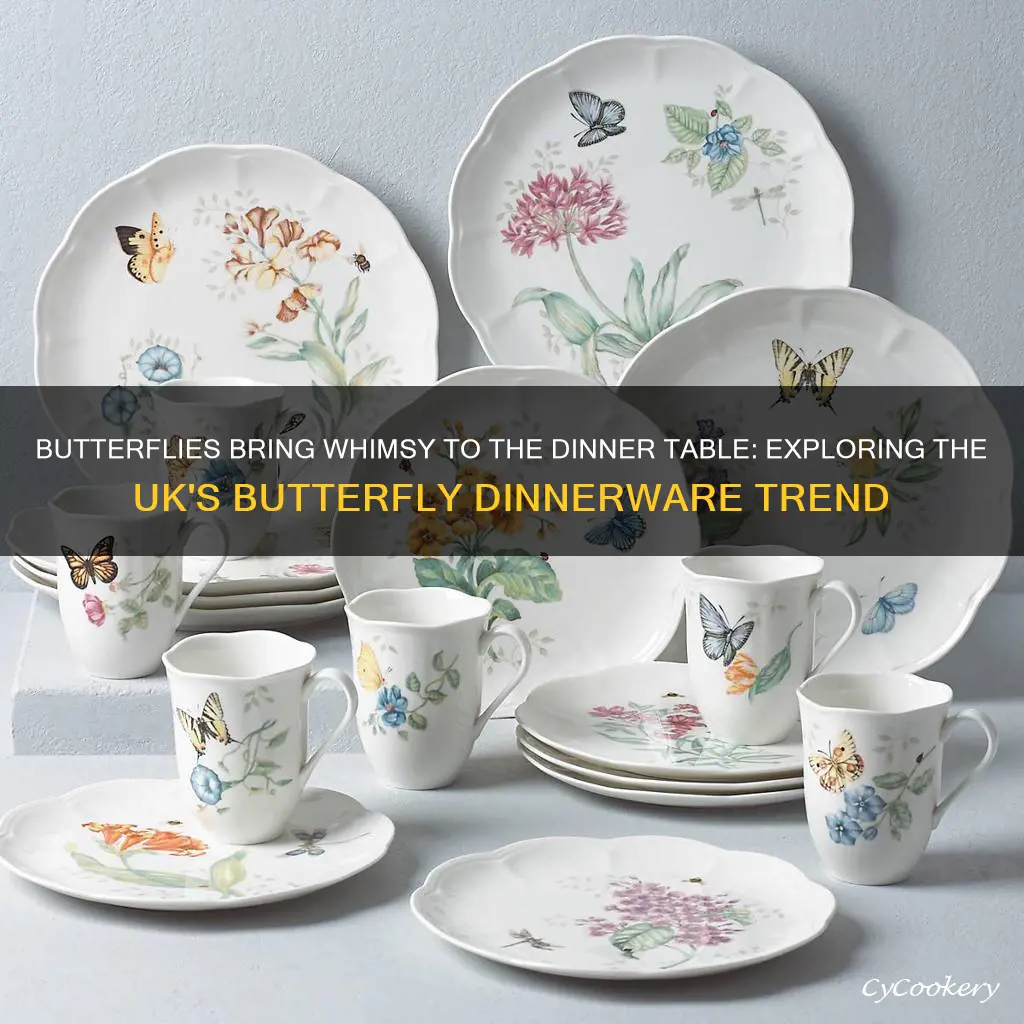 butterfly dinnerware set uk