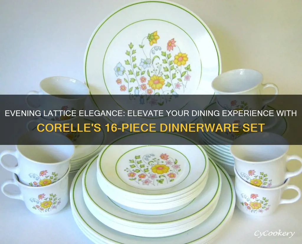 buy corelle evening lattice 16-piece dinnerware set