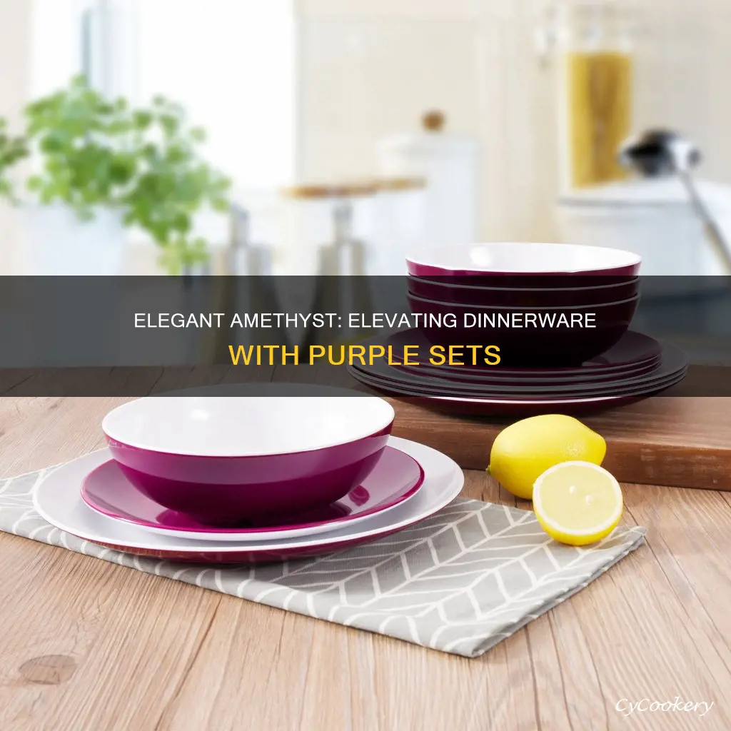 buy purple dinnerware sets