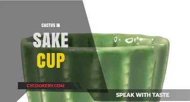 Elegant Cactus in Sake Cup: A Unique Mini Garden Idea