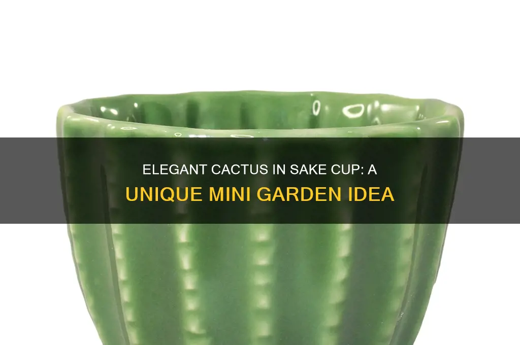 cactus in sake cup