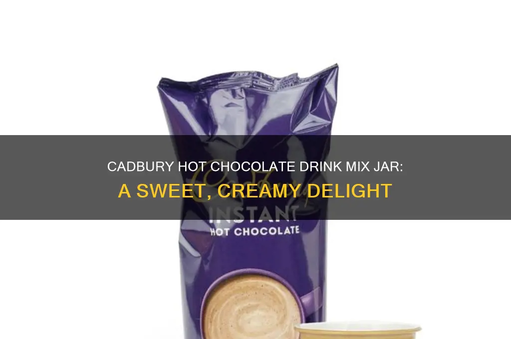cadbury hot chocolate drink mix jar
