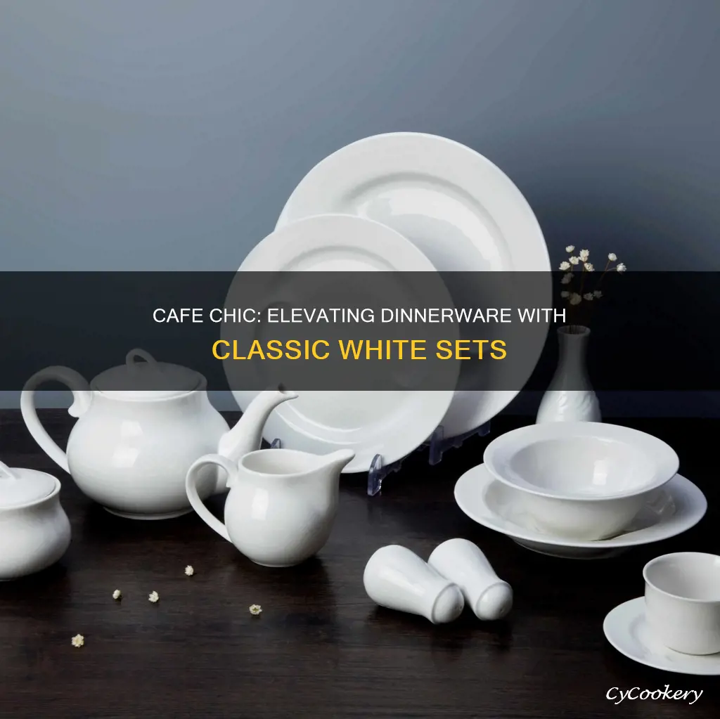 cafe dinnerware set white