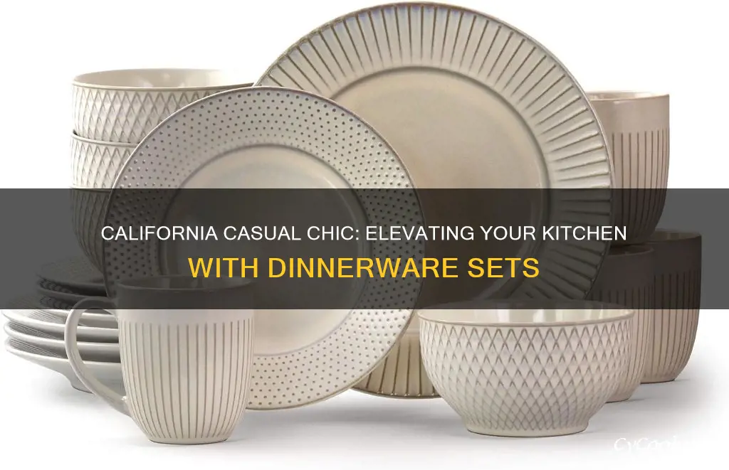 california casual decor kitchen dinnerware sets