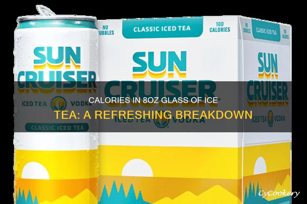 calories in 8oz glass of ice tea